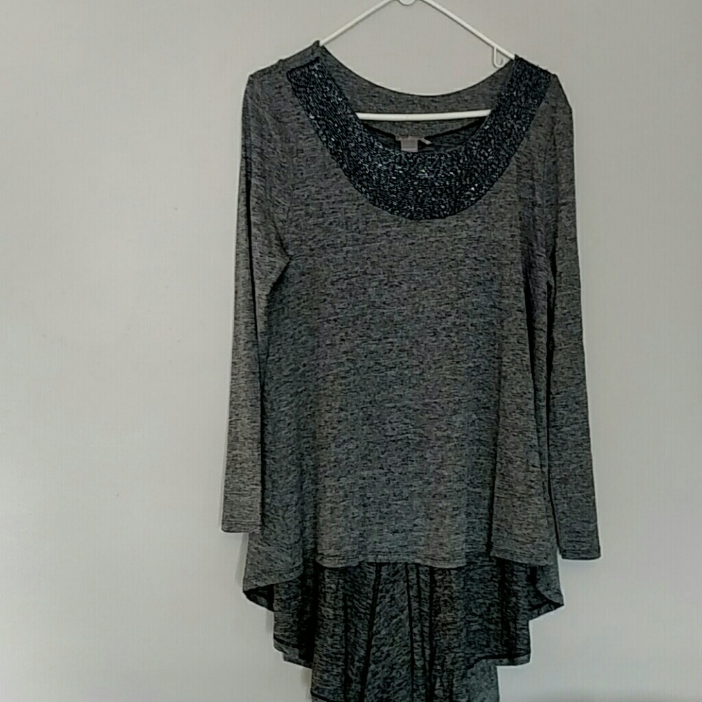 Long sleeve beaded tunic